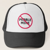 NoPebbleMine Transparent background copy Trucker Pet (Voorkant)