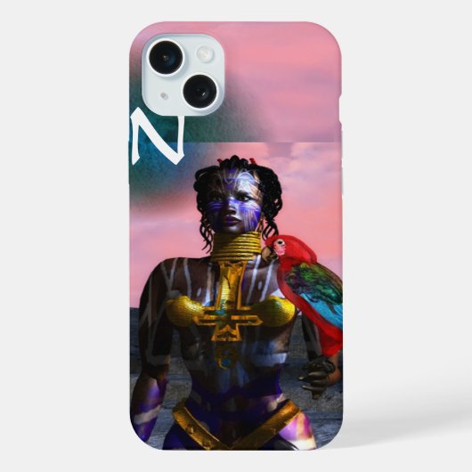 NORA CYBER KRIJGER MONOGRAM iPhone HOESJE (Achterkant)