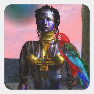 NORA CYBER WARRIOR VIERKANTE STICKER