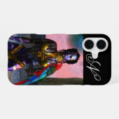 NORA CYBERKRIJGER MONOGRAM iPhone 16 HOESJE (Achterkant horizontaal)