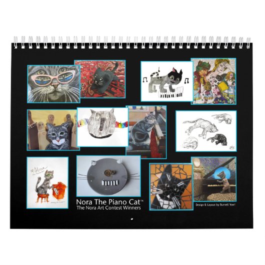 Nora de Piano Cat: Art Contest Agenda Kalender (Hoes)