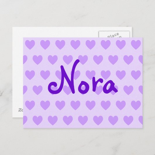 Nora in Paars Briefkaart (Voorkant / Achterkant)