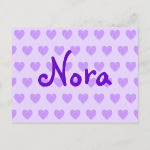 Nora in Paars Briefkaart