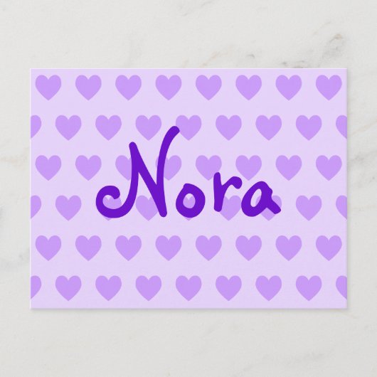 Nora in Paars Briefkaart (Voorkant)