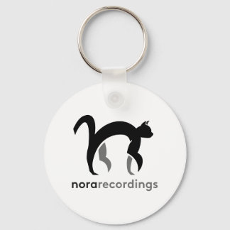 nora recordings logo vierkant witte sleutelhanger
