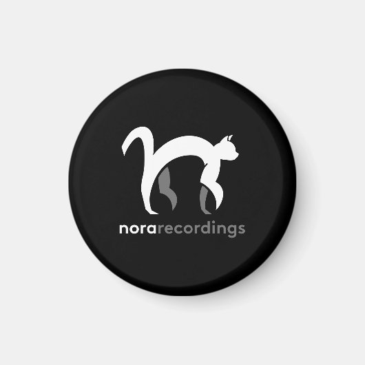 nora recordings logo vierkant zwart magneet (Voorkant)
