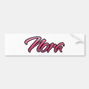 Nora-roze Aufkleber-Sticker Bumpersticker