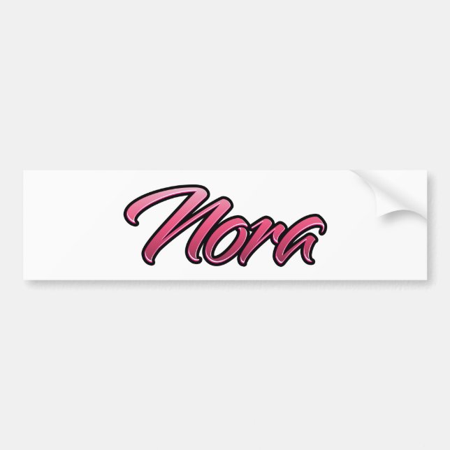 Nora-roze Aufkleber-Sticker Bumpersticker (Voorkant)
