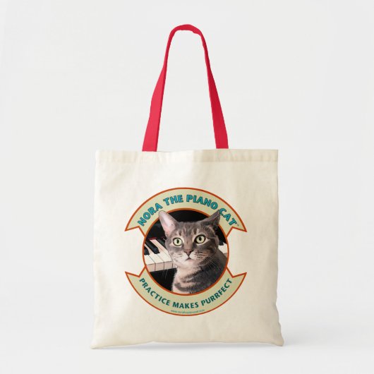 Nora-tas met rode handgreep tote bag (Voorkant)