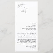 NORA | Trouw Menu Kaart Minimalistisch Ontvangst M (Voorkant)