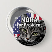 Nora voor President Button #7 (Voorkant /achterkant)