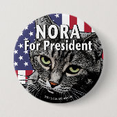 Nora voor President Button #7 (Voorkant)