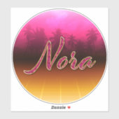 Nora Vorname Name golden pink Aufkleber Sticker (Vel)