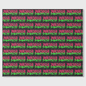 Nora Vorname Name Graffiti red green Cadeaupapier (Vlak)