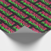 Nora Vorname Name Graffiti red green Cadeaupapier (Hoek)