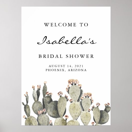 Norah - Boheemse bruiloft met cactus-thema Poster (Voorkant)