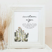 Norah - Bohemen Cactus Prickly Pear Custom Sign Poster
