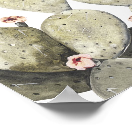 Norah - Bohemen Cactus Prickly Pear Custom Sign Poster (Hoek)