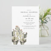 Norah - Bohemian Prickly Pear Cactus Waterverf Kaart (Staand voorkant)