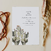 NORAH Bohemian Waterverf Cactus Save the Date Kaart