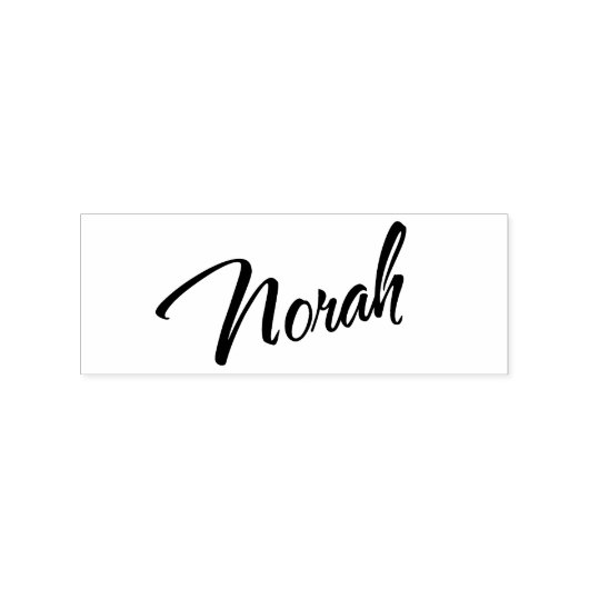 Norah cursive script font rubberstempel (Afrduk)