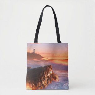 Norah Head Lighthouse   Soldaten strand, Australi Tote Bag
