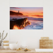 Norah Head Lighthouse | Soldaten strand, Australië Poster (Keuken)