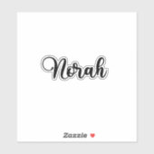 Norah Naam - Handgeschreven kalligrafie Sticker (Vel)