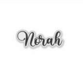 Norah Naam - Handgeschreven kalligrafie Sticker (Voorkant)