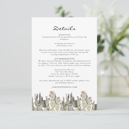 Norah - Prickly Pear Cactus Bohemian Details Kaart (Staand voorkant)