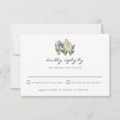 Norah - Prickly Pear Cactus Bohemian RSVP-kaart Kaart (Voorkant)