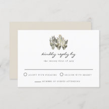 Norah - Prickly Pear Cactus Bohemian RSVP-kaart