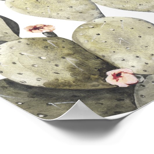 Norah - Prickly Pear Cactus Bohemian Welcome Sign Poster (Hoek)