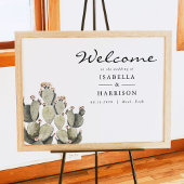 Norah - Prickly Pear Cactus Bohemian Welcome Sign Poster