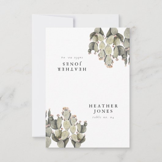 NORAH Prickly Pear Cactus Desert Place-kaarten RSVP Kaartje (Voorkant)