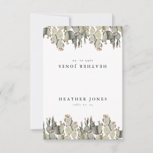 NORAH Prickly Pear Cactus Desert Place-kaarten RSVP Kaartje (Voorkant)