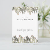 NORAH Prickly Pear Cactus Desert Place-kaarten RSVP Kaartje (Staand voorkant)