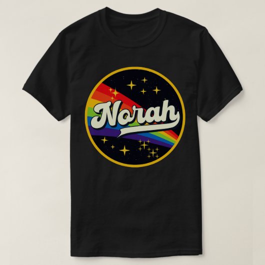 Norah regenboog in ruimte  stijl t-shirt (Design voorkant)