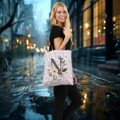 Nora's Blossoming Radiance - Boho Floral Monogram Crossbody Tas