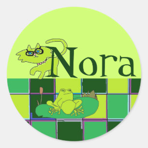 Nora's kikker en kitten stickers