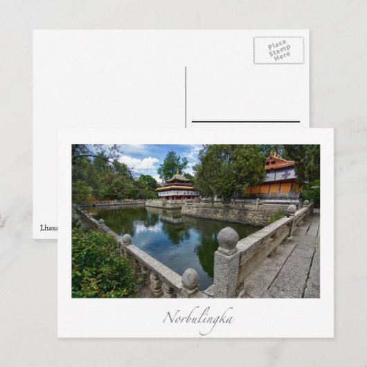 Norbulingka Lhasa Tibet Briefkaart (Voorkant / Achterkant)