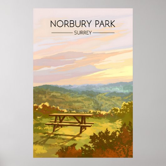Norbury Park Surrey Reisposter Poster (Voorkant)