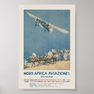 Nord-Afrika Aviazione Vintage Poster 1932