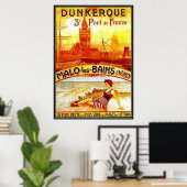 Nord-Pas-de-Calais, Dunkerque, Frankrijk - Poster (Thuiskantoor)