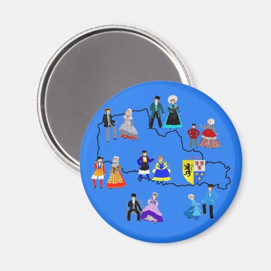 Nord-Pas-de-Calais, Frankrijk Magneet (Voorkant / Achterkant)