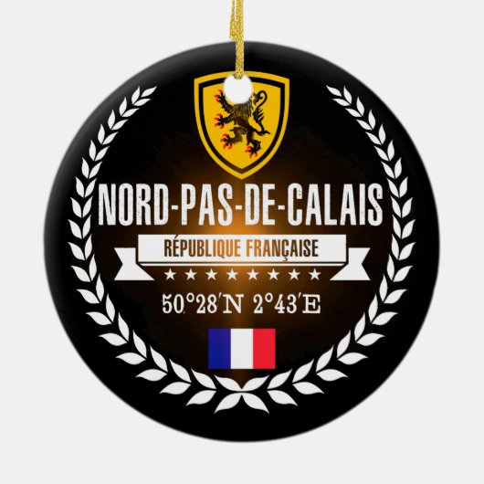 Nord-Pas-de-Calais Keramisch Ornament (Achterkant)