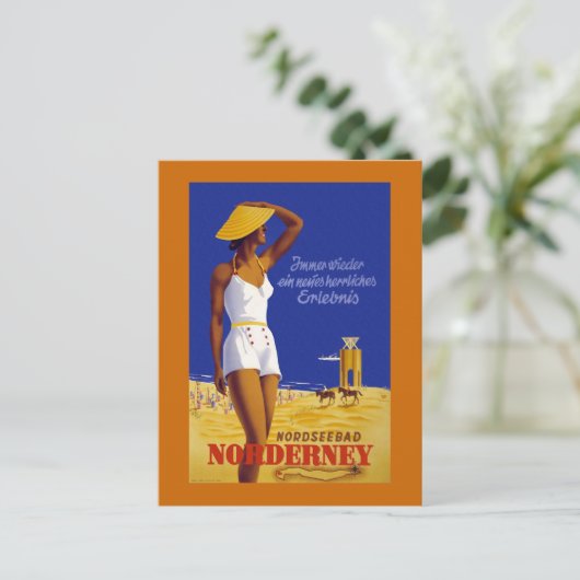 "Norderney" Duitse reisposter Briefkaart (Staand voorkant)