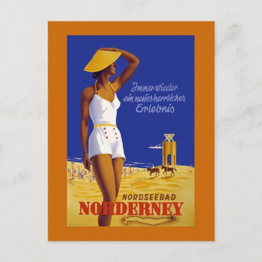 "Norderney" Duitse reisposter Briefkaart (Voorkant)