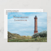 Norderney Lighthouse East Frisian Islands, Duitsla Briefkaart (Voorkant / Achterkant)