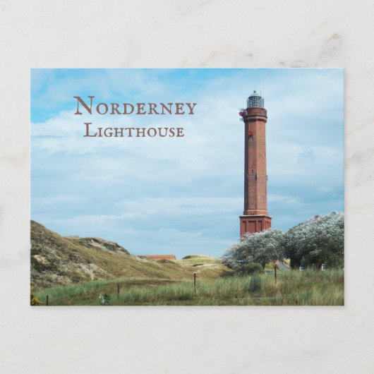 Norderney Lighthouse East Frisian Islands, Duitsla Briefkaart (Voorkant)